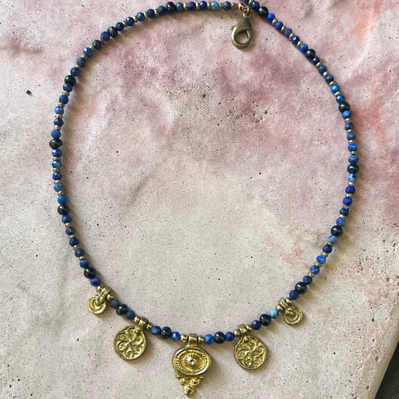 Handmade lapis layering necklace - Picture 3 of 9